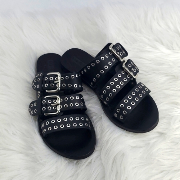 Sol Sana Leather Buckle Slide Sandal EU 36 - Picture 1 of 12